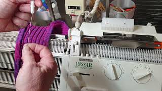 Knitting Machine Passap  Pfaff E6000 Plating technique  attachment [upl. by Rani]