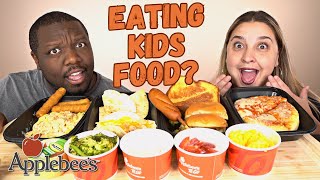 Eating The ENTIRE APPLEBEES KIDS MENU Food Review [upl. by Ordnazil]