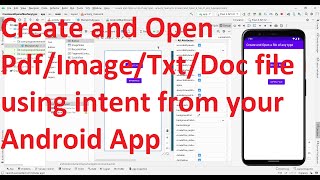 Create and open filepdfimagetextdoc at selected Download folder using intent from Android App [upl. by Fortunio364]