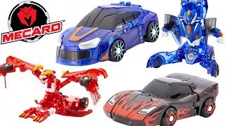 NEW Mecard Transforming Magic Cars Season 1 Battle Challenge Toys Mega Dracha Dragon [upl. by Nirihs739]