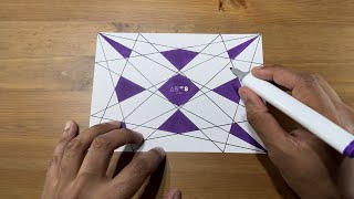 How to Sketch Congruent Shapes amp Coloring the Work in Tessellation Concept  Easy Steps [upl. by Almat]