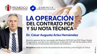 Webinar la operación del contrato PGP y su nota técnica  Dr Cesar Augusto Arias [upl. by Ecarret]