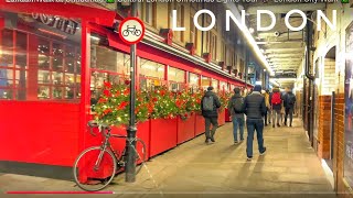 London Walk at Christmas 🎄 Central London Christmas Lights Tour ✨ London City Walk 🎄 4K HDR [upl. by Ainocal]