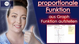 Proportionale Funktion Graph zu Funktionsvorschrift  Steigung ablesen 🎬🎬🎬 by einfach mathe [upl. by Lewes]