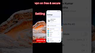 How to vpn on in iPhone  Free vpn Iphone vpn on 2024 [upl. by Ilahtan]