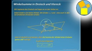 Winkelsumme in Dreieck und Viereck  Rueff [upl. by Enelcaj]