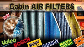 Which is the best Pollen Filter Mahle vs Hengst vs Bosch vs Valeo vs Mann  Cabin Air Filtrer TEST [upl. by Vaasta]