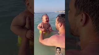 Beachgoing Baby Belly laughing  ViralHog surprises Gone Wrong ViralHog beachfunnycutebaby sho [upl. by Shanon]