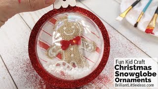 DIY Christmas Snow Globe Ornament Craft [upl. by Nohsreg]