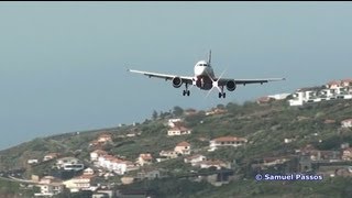 WINDY amp Go Arounds  Various Approaches amp Landings  Madeira [upl. by Enahpad]