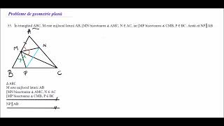 Pb de geometrie plana  Pb 55  Teorema bisectoarei Reciproca teoremei Thales [upl. by Naara]