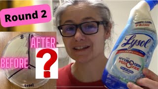 ReTesting Lysol Hydrogen Peroxide Toilet Bowl Cleaner Viewer Request [upl. by Ahsinod]