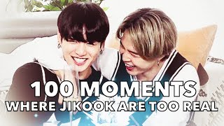 100 Moments where Jikook were too real [upl. by Kcirdlek]