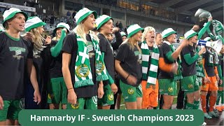 Celebrations  Hammarby is Swedish Womens Football Champion 2023 [upl. by Vola]