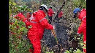 山形県南陽市の山火事「鎮火は近い」しかし白煙が確認されきょうも消火活動 [upl. by Inahc580]