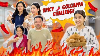 Spicy Golgappy Papa ko pasand nahi aye  Spicy Golgappa challenge  Hira Faisal  Sistrology [upl. by Navap]