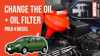 Change the oil and the oil filter Polo mk4 19 TDI 🛢 [upl. by Soilisav]