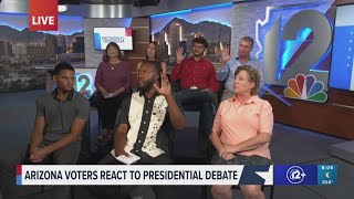 Undecided Arizona voters react to presidential debate [upl. by Annairb]