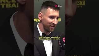 Messi 8 bolas de ouro agradece carinho dos brasileiros e se diz incrédulo por torcida na Copa [upl. by Naiditch]