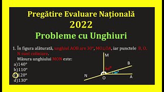 Evaluare Nationala 2022 Matematica Unghiuri Probleme cls 6 Invata Matematica UsorMeditatii Online [upl. by Naivart]