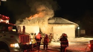 Massive fire rips through Kendallville businesses [upl. by Derf537]