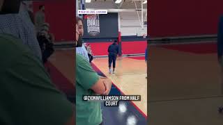 Zion Williamson from half court 👀🎯 [upl. by Jedthus733]