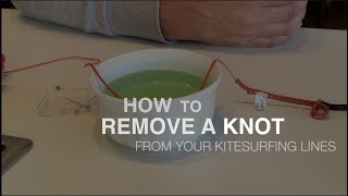 How to remove a knot from kiteboarding lines without damaging them [upl. by Garbers]