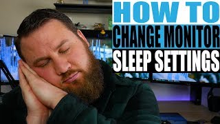 How to Change Your Monitors Sleep Mode Setting [upl. by Kcaj]