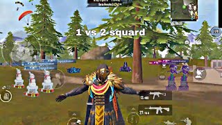 My first video 1 vs 2 squard in bgmi🥶  BattlegroundsMobileIN [upl. by Hardan]