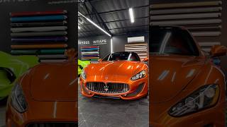 Maserati GranTurismo 🔥Wrapped in Paprika Orange 🍊 JZ jayzeewraps jayzeecustoms explore fyp [upl. by Natsyrk]