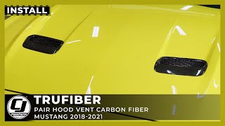 20182023 Mustang Install  Trufiber Carbon Fiber Hood Vents [upl. by Trainer]