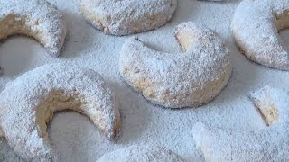 Almond Crescent Cookies easy to prepare and one of alltime favorite holiday cookies [upl. by Eelrebmik]