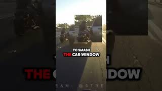 CRAZY driver HITS biker roadrage baddrivers motorcycle automobile [upl. by Studner]