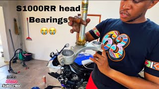 2018 S1000RR steering head bearings problem and solving it [upl. by Antonius]