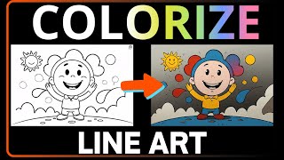 How to Colorize Black amp White Line art with Leonardo AI Content Reference [upl. by Ydnac953]