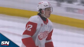 Red Wings Marco Kasper Rips Home First Career NHL Goal [upl. by Territus]