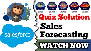 Sales Forecasting  Salesforce Trailhead  Quiz Solution [upl. by Irdua]