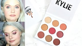 Kylie Jenner Burgundy Palette Swatches Review amp Makeup Tutorial  vs Bronze amp Modern Renaissance [upl. by Eelyab]