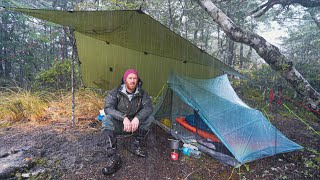 Camping In A Rainstorm  Heavy Rain  Ultralight Tent [upl. by Williamson]