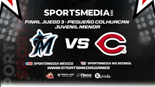 LIGA COLHUACAN FINAL JUVENIL MENOR JUEGO 3 CINCI VS MARLINS [upl. by Swiercz]