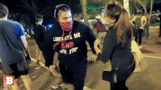 Woman Tries to Stop DC Rioter from Throwing Bricks at Cops Told to Fck Off [upl. by Chad722]