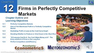 Microeconomics  Chapter 12 Firms in Perfectly Competitive Markets [upl. by Trofmoc212]