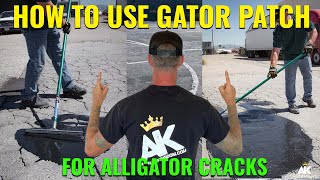 Alligator Crack Repair  Gator Patch Application Demo [upl. by Paget479]