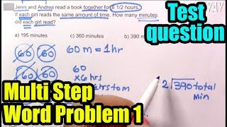 1 Multi step word problem 4th grade Math  Multiplication and Division problem  Jenni and Andrea [upl. by Brawley]