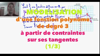 Modélisation dune fonction polynôme de degré 3 à partir de contraintes sur ses tangentes 13 [upl. by Pich]