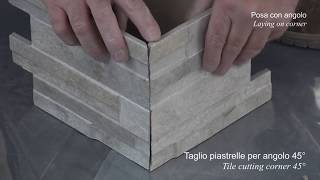 Posa rivestimenti decorativi gres porcellanato 16x40  Tutorial [upl. by Madonna214]