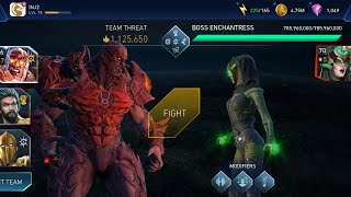 Sub Boss ENCHANTRESS ☠️Solo Raid Battle ☠️ InJustice 2 Mobile Gameplay [upl. by Ynner613]