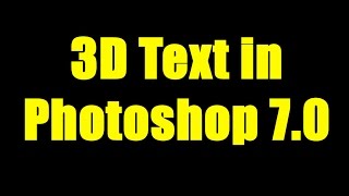 3D Text in Photoshop 70  In Telugu [upl. by Bibi689]