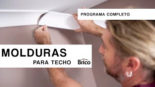 MOLDURAS decorativas para TECHO 🏚️ Programa completo PASO a PASO 😉Fácil instalación 👌 Bricomania [upl. by Ecirpac]