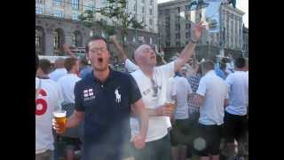 EURO2012 English fans are singing quotFootballs coming homequot Fan Zone 24062012 [upl. by Ahpla]